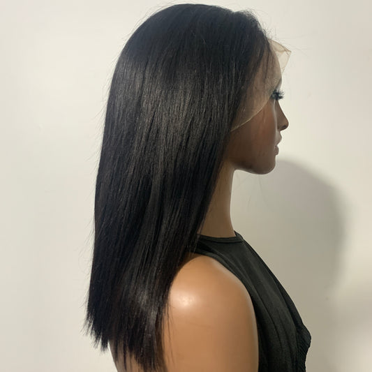 Straight Human Hair Bob Wigs Lace Front Wigs Human Hair Wigs 210% Density