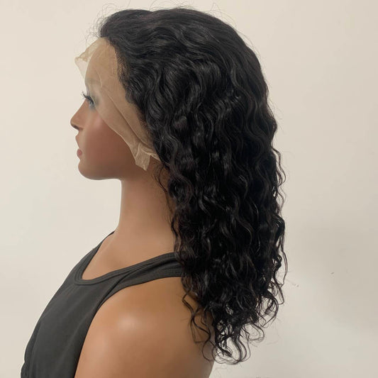 Natural Wave Human Hair Lace Wigs Short Curly Wig 13x4 Lace Bob Wigs √