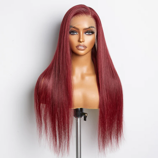 Gorgeous! Alichen #99J 13x4 Lace Front Wigs Burgundy Color √