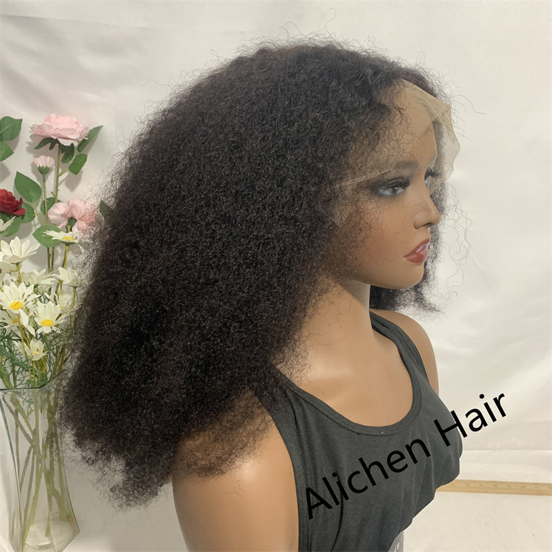 Afro Curly 13x4 Lace Frontal Wig 100% Human Hair Wigs
