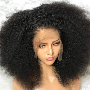 Afro Curly 13x4 Lace Frontal Wig 100% Human Hair Wigs