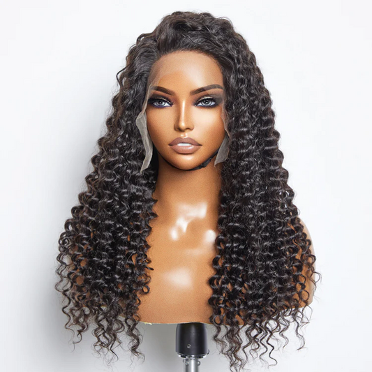 Deep Curly Human Hair Lace Wigs 13x4 Lace Front Wig