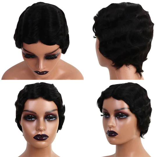 Human Hair Wigs Colored Wigs Cheap No Lace Wigs √