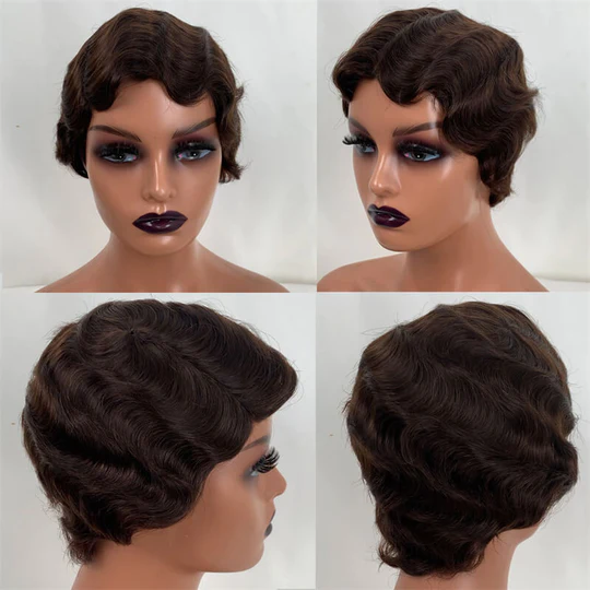 Human Hair Wigs Colored Wigs Cheap No Lace Wigs √