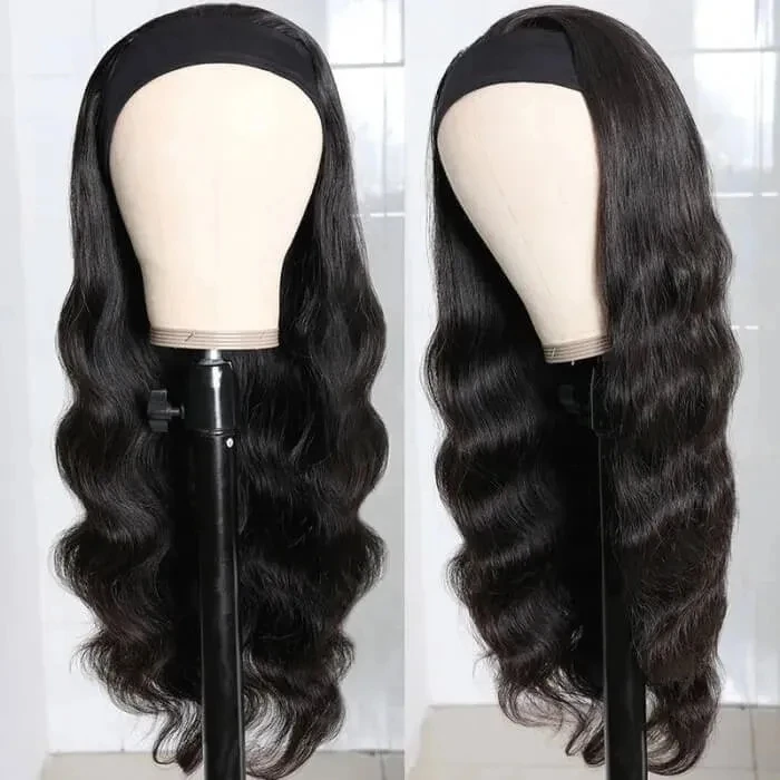 Headband Wig Long Hair Wigs Glueless Human Hair Wigs Natural Black Color Straight | Deep Wave| Body Wave| Water Wave| Jerry Curly| Kinky Curly √