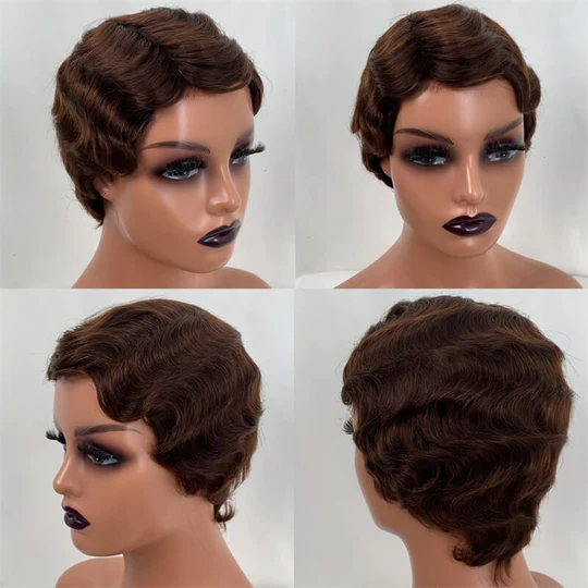 Human Hair Wigs Colored Wigs Cheap No Lace Wigs √