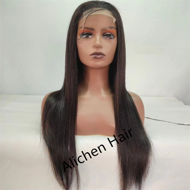 4x4 Lace Closure Wig 180% Density Straight Human Hair Wigs Pre-Plucked With Baby Hair √