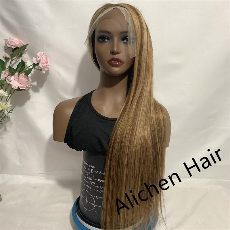Pre-Plucked 13"x4" Lace Front Straight Wig Free Part 150% Density-100% Human Hair