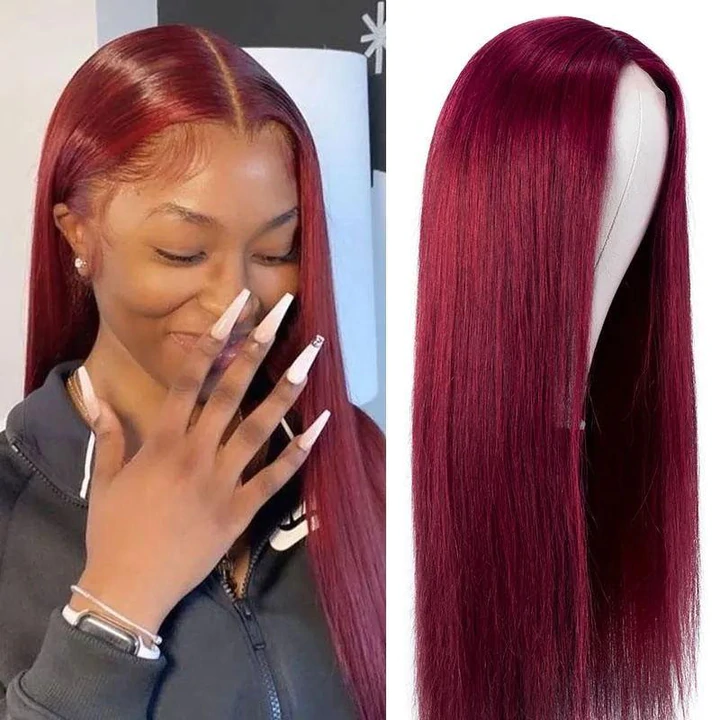 Amazing! Pre Colored #99J Burgundy Frontal Wig | Perfect Color √