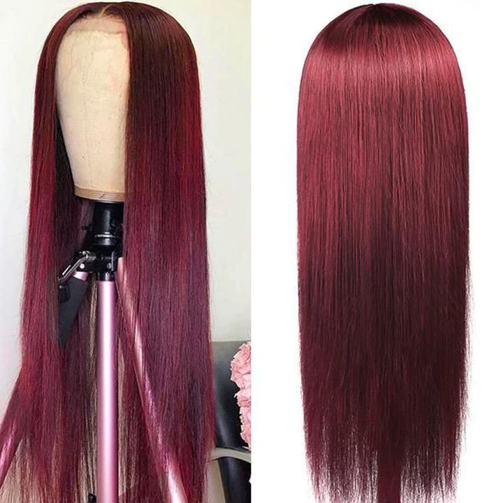 Amazing! Pre Colored #99J Burgundy Frontal Wig | Perfect Color √