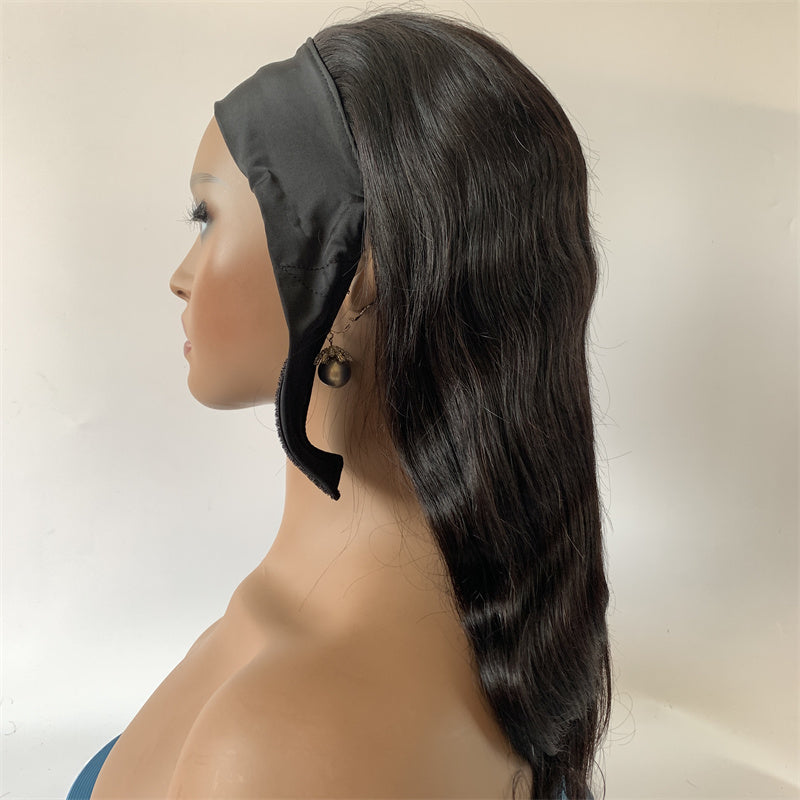 Remy Hair Best Long Hair Headband Wigs Human Hair Glueless Wigs Natural Black Youth Series √
