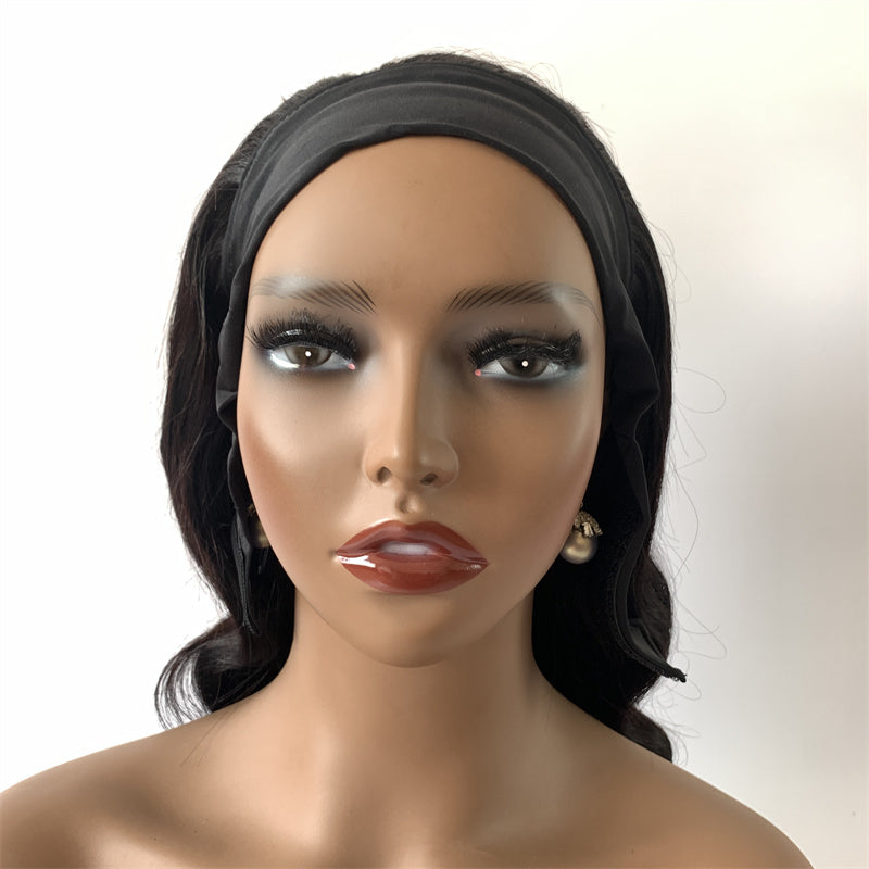 Remy Hair Best Long Hair Headband Wigs Human Hair Glueless Wigs Natural Black Youth Series √