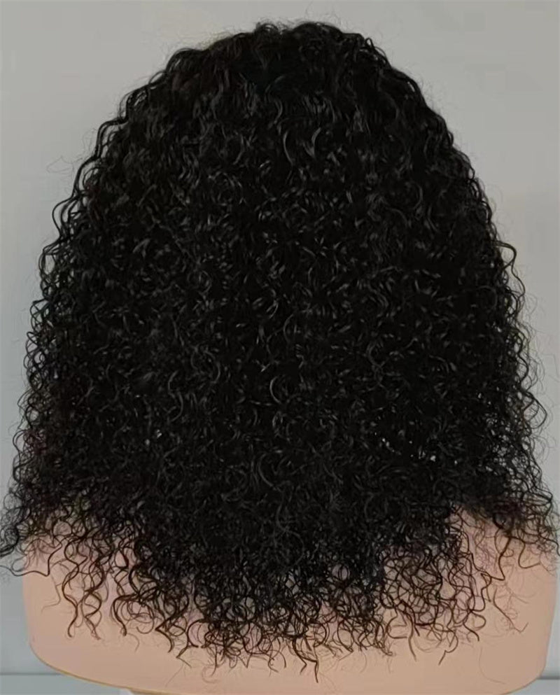 Remy Hair Best Long Curly Hair Headband Wigs And Bangs Wigs Human Hair Glueless Wigs Natural Black Youth Series √
