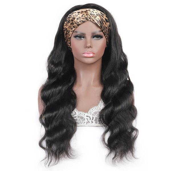 Headband Wigs Body Wave Human Hair Natural Color Glueless Virgin Unprocessed Natural Black Color √