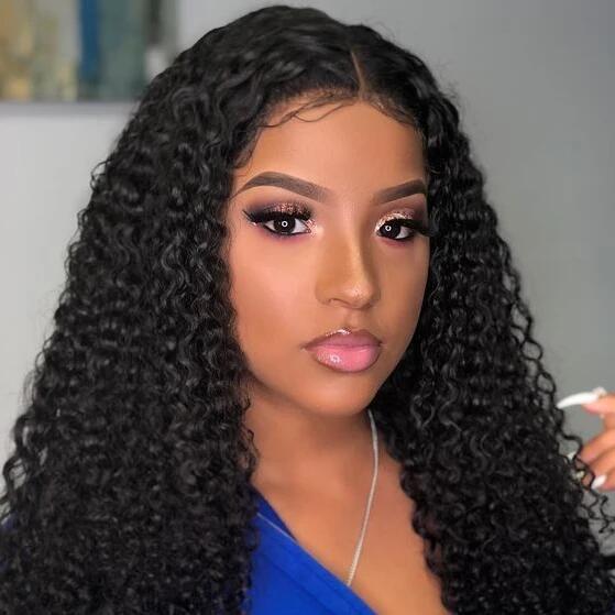 Jerry Curly 4x4 Closure Wig Natural Hairlines 210% Density Lace Closure Thick Wigs √