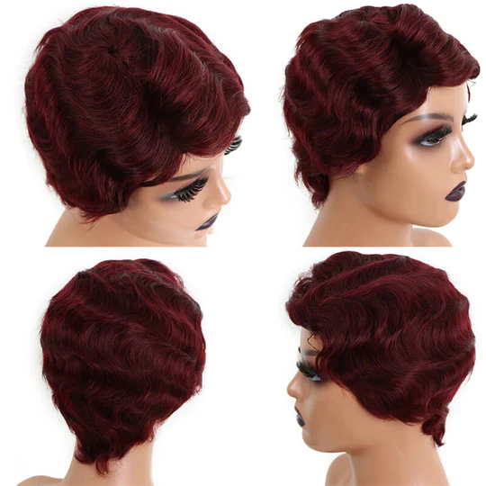 Human Hair Wigs Colored Wigs Cheap No Lace Wigs √