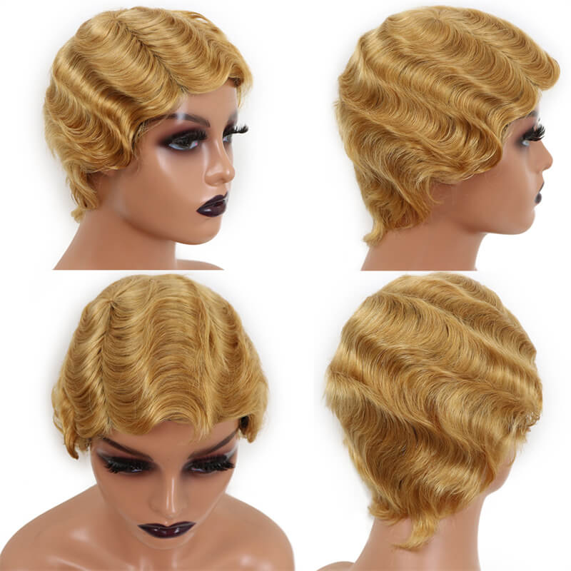 Human Hair Wigs Colored Wigs Cheap No Lace Wigs √