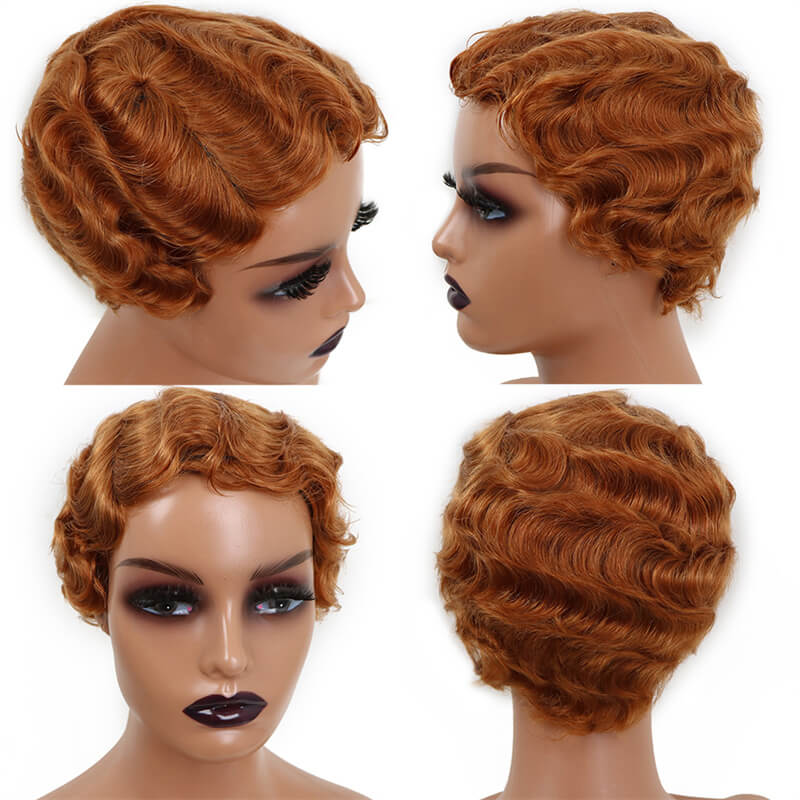 Human Hair Wigs Colored Wigs Cheap No Lace Wigs √