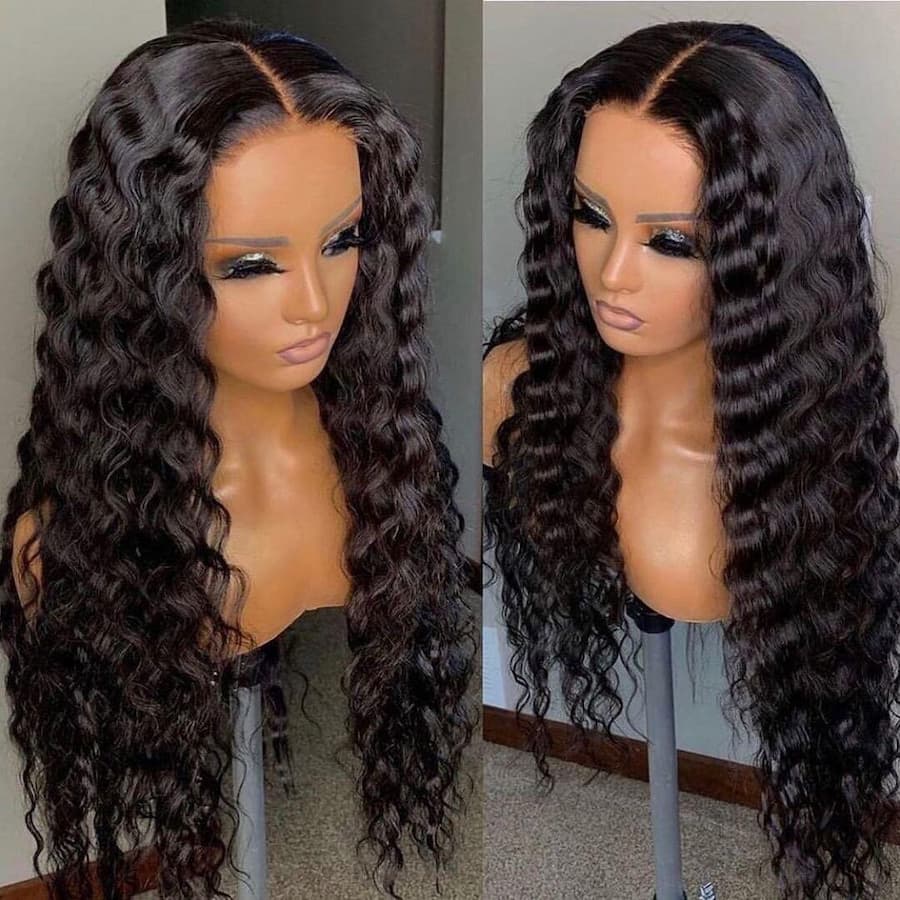 Deep Wave Lace Closure Wigs High Quality Human Hair Wigs 4x4 Lace Closure Wigs √
