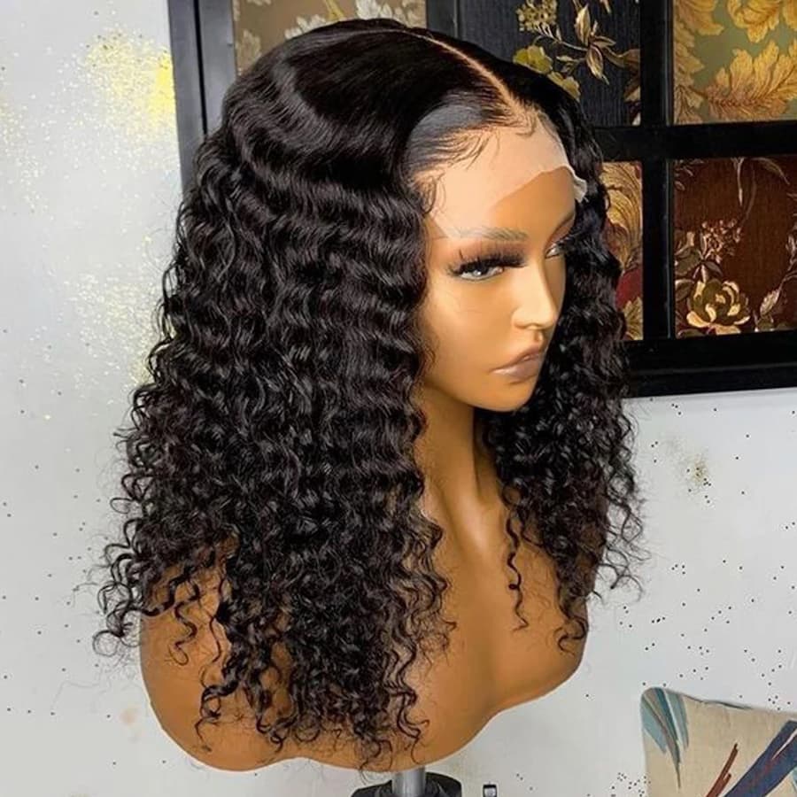 Deep Wave Lace Closure Wigs High Quality Human Hair Wigs 4x4 Lace Closure Wigs √