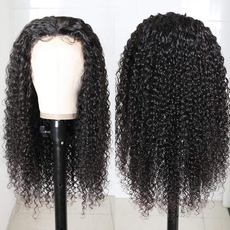 13x4 Lace Front Wigs Virgin Hair Kinky Curly Lace Wigs Natural Black Color √