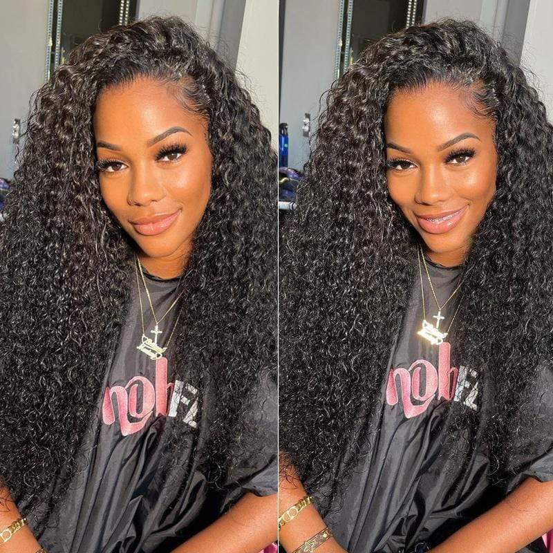 13x4 Lace Front Wigs Virgin Hair Kinky Curly Lace Wigs Natural Black Color √