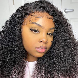 Lace Frontal Wigs 13X4 Lace front Human Hair Wig Kinky Curly Wig √