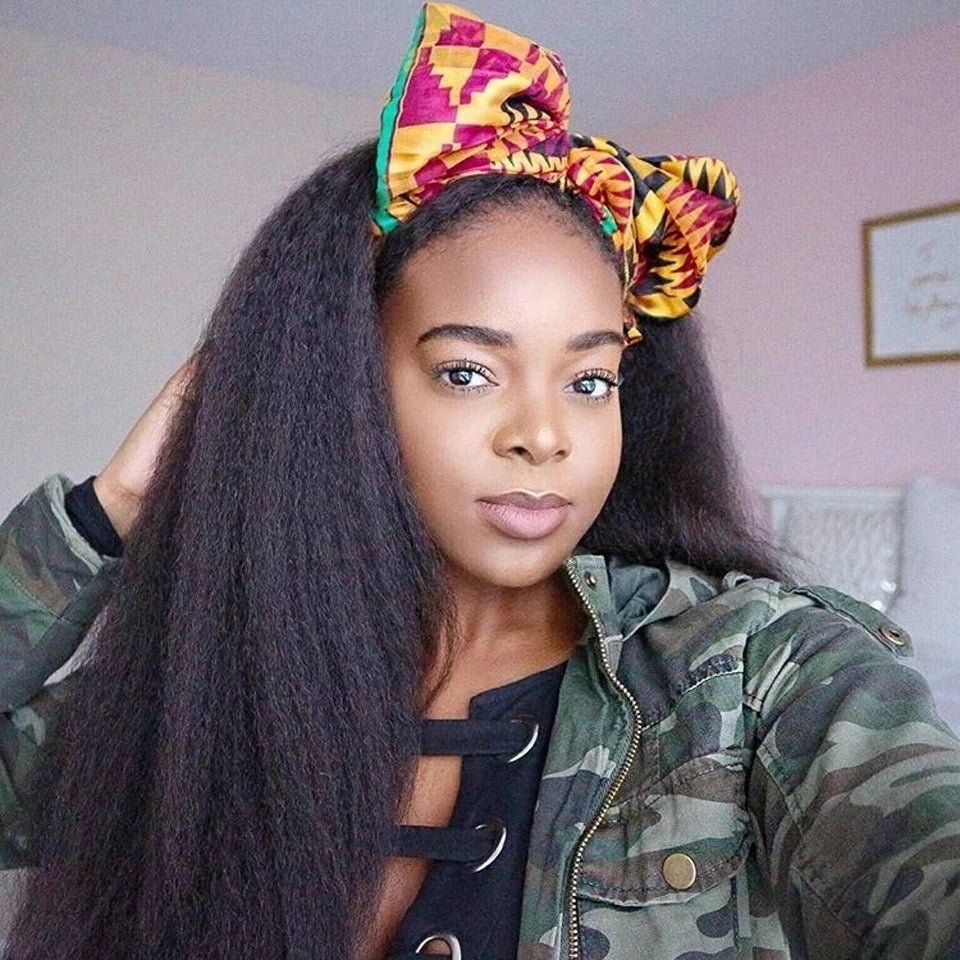 13x4 Lace Frontal Wigs Human Hair Kinky Straight Hair Wig 150% Density Virgin Hair √