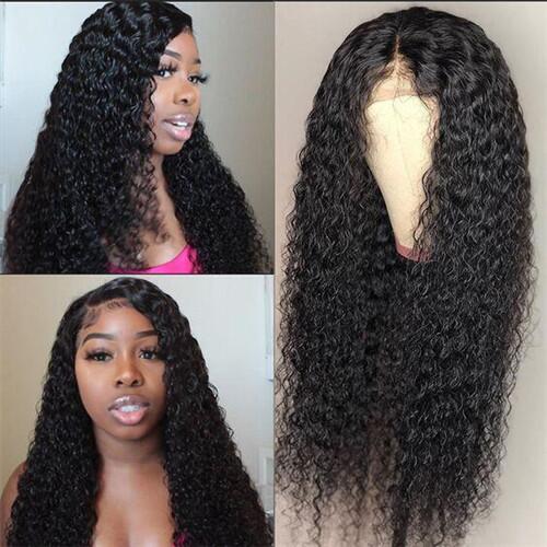 Jerry Curly 13x4 Lace Frontal Wig 250% Density 100% Human Hair Wigs √