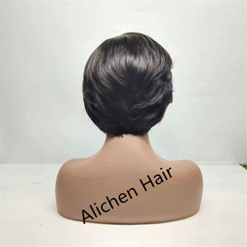 Human Hair Wigs Pixie Cut Short Wigs √