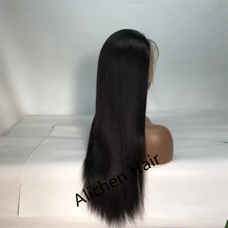 High Density Natural Black Color 13x4 Lace Wig Straight Hair wigs √