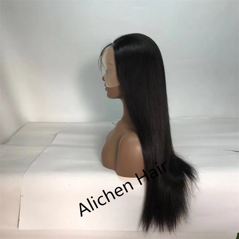High Density Natural Black Color 13x4 Lace Wig Straight Hair wigs √