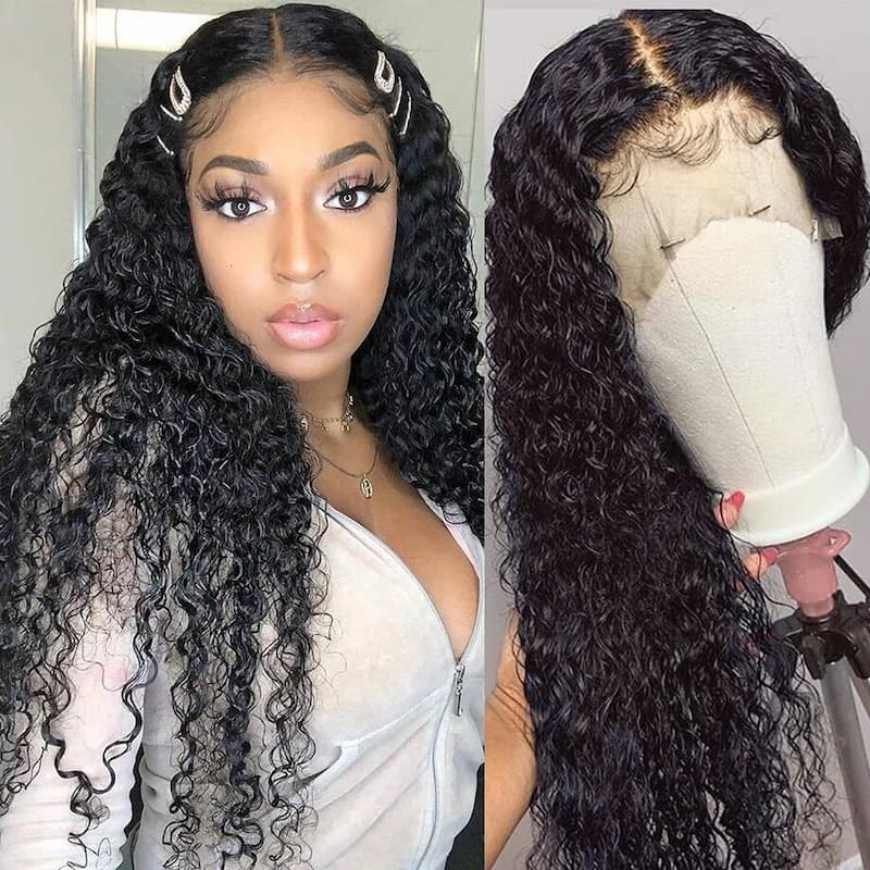 Water Wave Lace Front Wig 13x6 Lace Frontal Wig Glueless Human Hair Wigs √