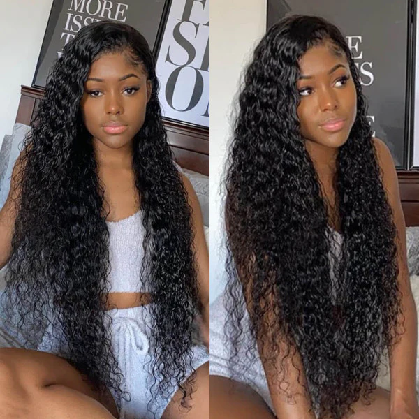 Water Wave Lace Front Wig 13x6 Lace Frontal Wig Glueless Human Hair Wigs √