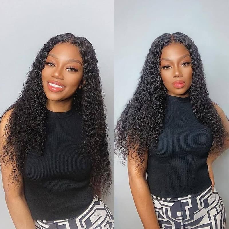 High Density Water Wave 13x4 Lace Frontal Wig 100% Human Hair Wigs √