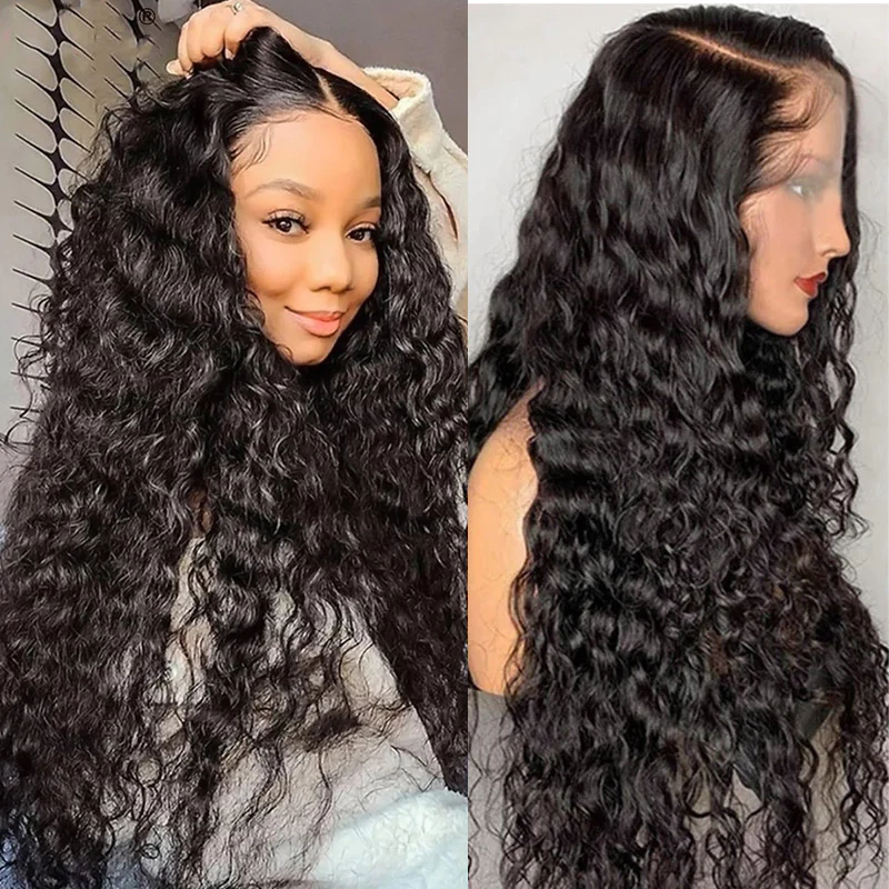 Water Wave Lace Front Wig 13x6 Lace Frontal Wig Glueless Human Hair Wigs √