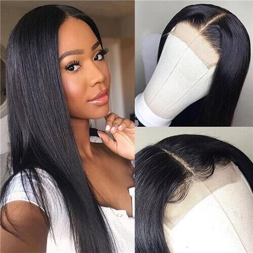 4x4 Lace Closure Wig 180% Density Straight Human Hair Wigs Pre-Plucked With Baby Hair √