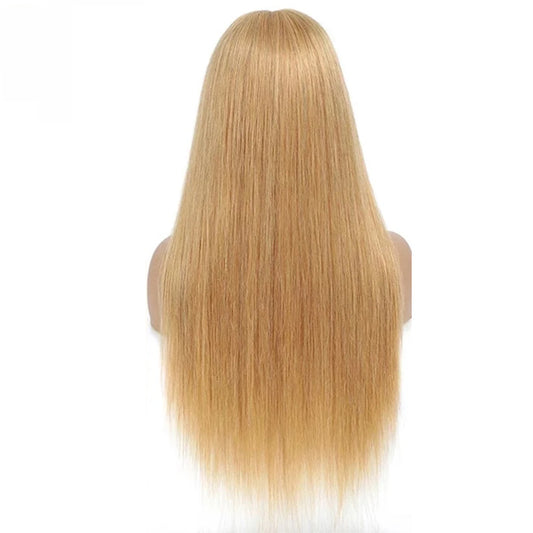 #27 Color Wig Honey Blonde 13x4 Lace Frontal Wigs 100% Human Hair Straight Hair √