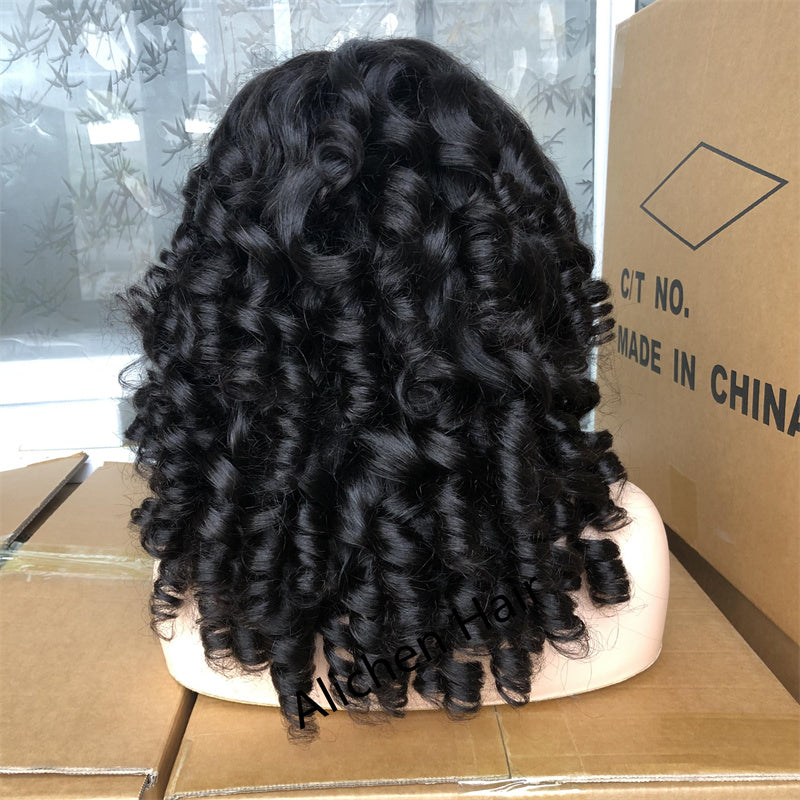 Spring Roll Curly 13x4 Lace Frontal Wig 250% Density NEW IN √