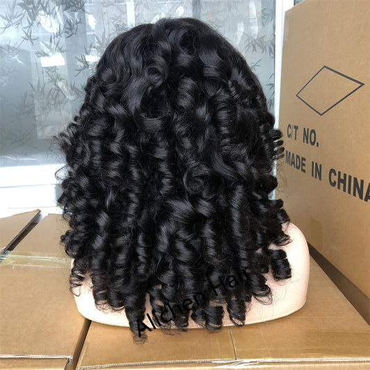 Spring Roll Curly 13x4 Lace Frontal Wig 250% Density NEW IN √