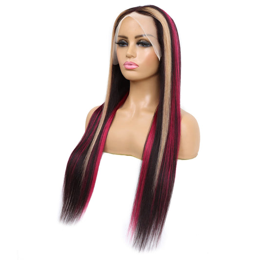 Ombre Color Straight Human Hair Wigs Lace Frontal Wigs √