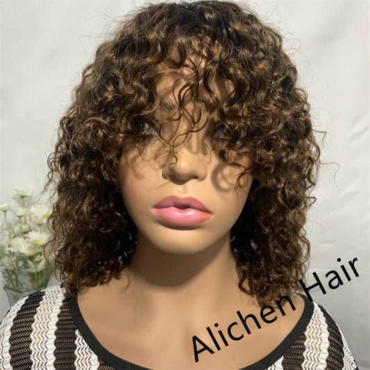 Bob Wigs 210% Density Short Curly Wigs √