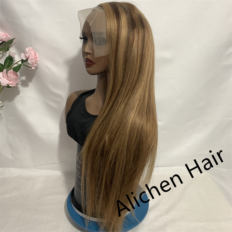 Pre-Plucked 13"x4" Lace Front Straight Wig Free Part 150% Density-100% Human Hair