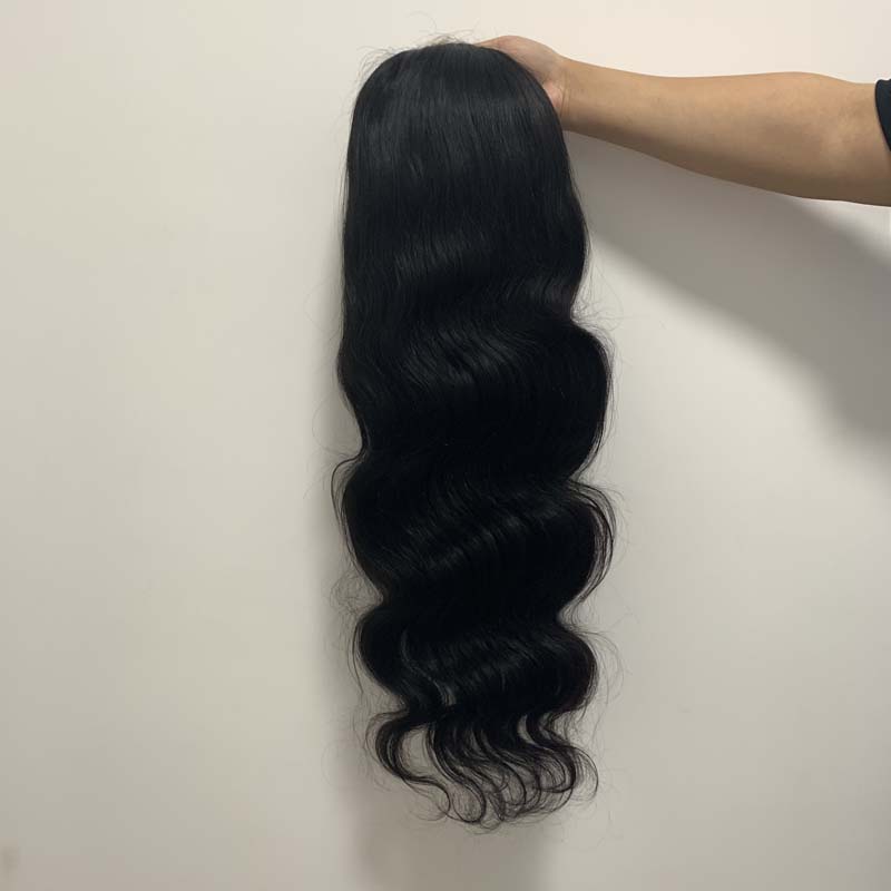 Body Wave Wigs 4x4 Lace Wig Natural Black Color √
