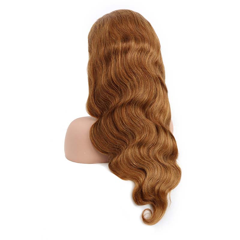 Body Wave Hair Lace Wigs #8 Chestnut Brown Color Lace Frontal Wig