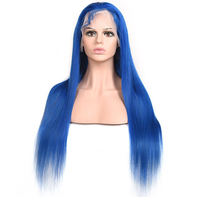 13×4 Pre-plucked Customized Color Human Hair Wigs Straight Lace Frontal Wig √