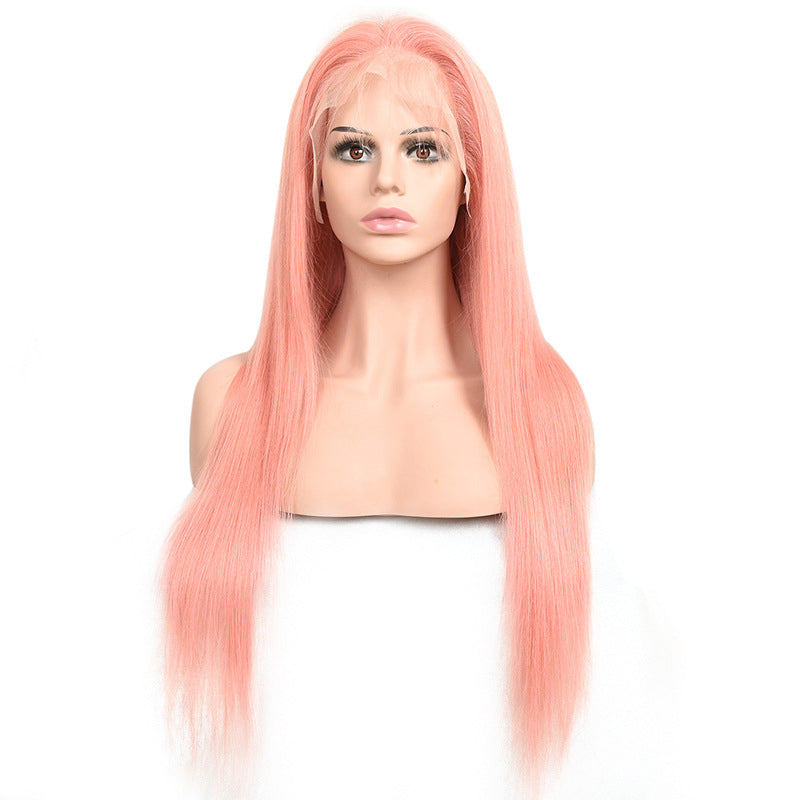 13×4 Pre-plucked Customized Color Human Hair Wigs Straight Lace Frontal Wig √