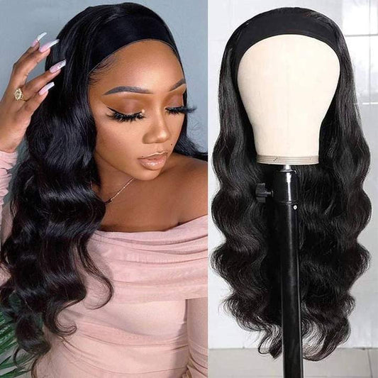 Remy Hair Best Long Hair Headband Wigs Human Hair Glueless Wigs Natural Black Youth Series √