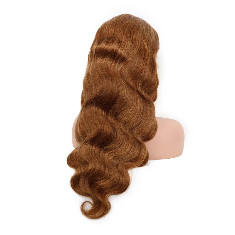 Body Wave Hair Lace Wigs #8 Chestnut Brown Color Lace Frontal Wig