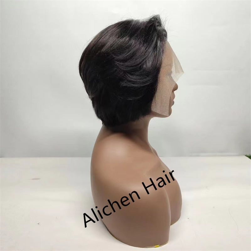 Human Hair Wigs Pixie Cut Short Wigs √